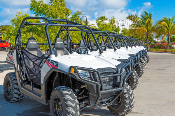 Rental off road buggies at the Grand Turk Cruise Center