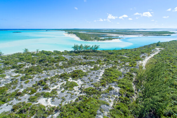 Aerial photos of Cedar Point Beach on Middle Caicos and Dickish Cay