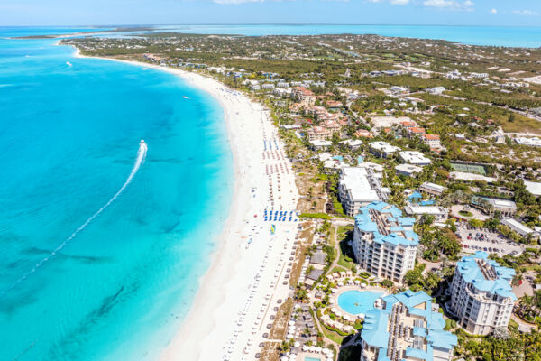 Aerial view of Grace Bay