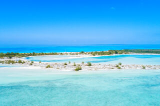 Remote sand bar in the Turks and Caicos
