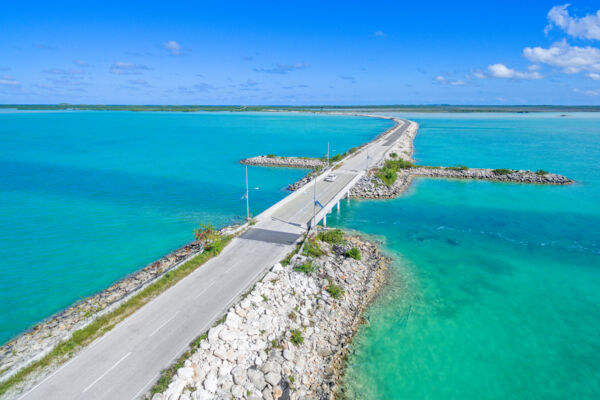 Bridge on the North Caicos and Middle Caicos Causeway in the Turks and Caicos