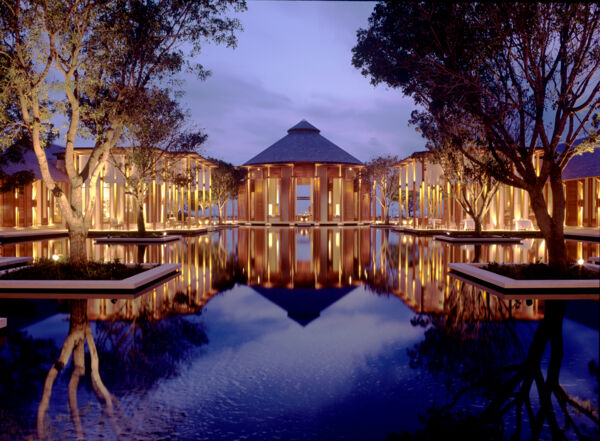 Amanyara resort at dusk