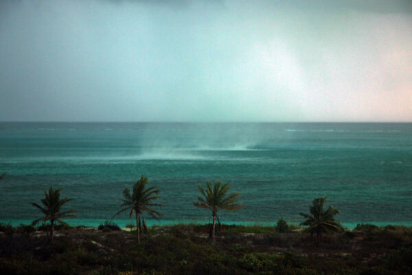 Water spouts forming at the Bight Beach on Providenciales