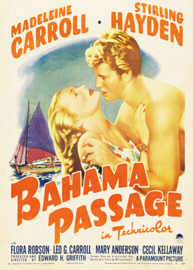 Poster for the 1941 Technicolor film Bahamas Passage 