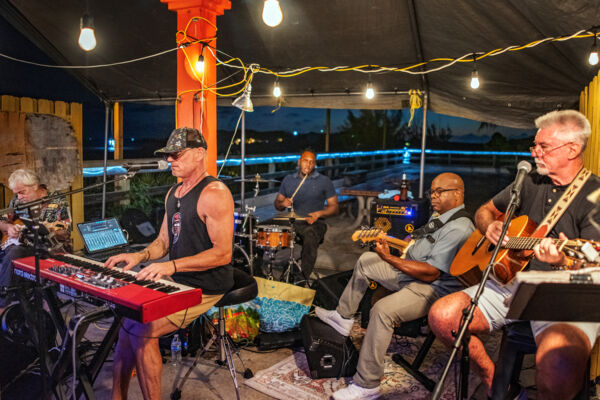 Band playing at a local bar in Turks and Caicos.