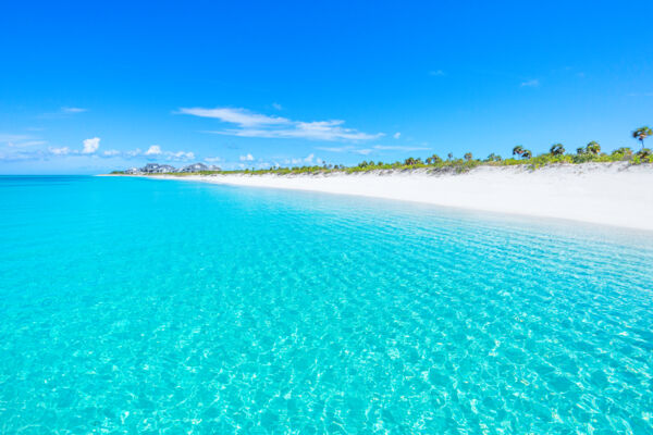 Bernard Bay beach on West Caicos in the Turks and Caicos