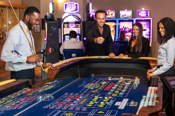 Craps table at the casino at the Ritz-Carlton in Turks and Caicos