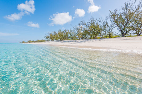 Sand ridges in the water at Governor's Beach on Grand Turk