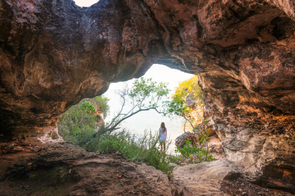 Flank Margin Cave at West Harbour Bluff on Providenciales