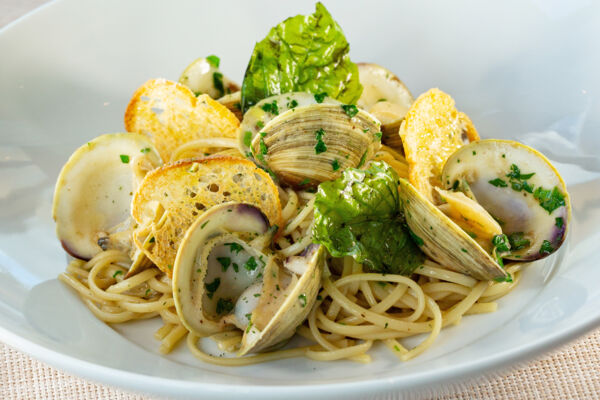 Clam pasta linguini from The Marine Room restaurant