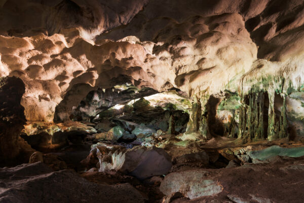 Karst process features in Conch Bar Caves