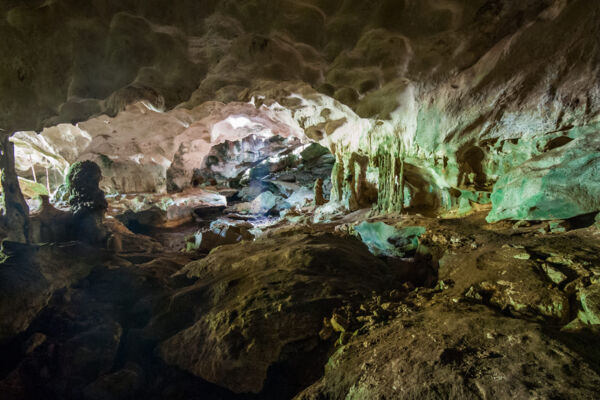 Main gallery and entrance to Conch Bar Caves