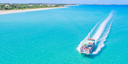 Party boat excursion off of Grace Bay