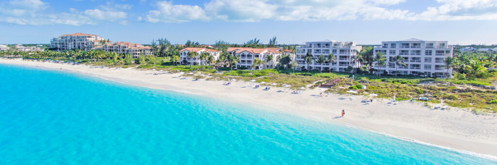 Beautiful beach and resorts on Grace Bay