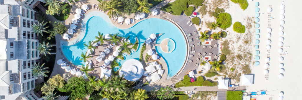 Swimming pool at The Palms resort in Turks and Caicos