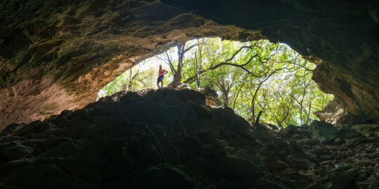 Northern cave at the Airport Cave on Providenciales