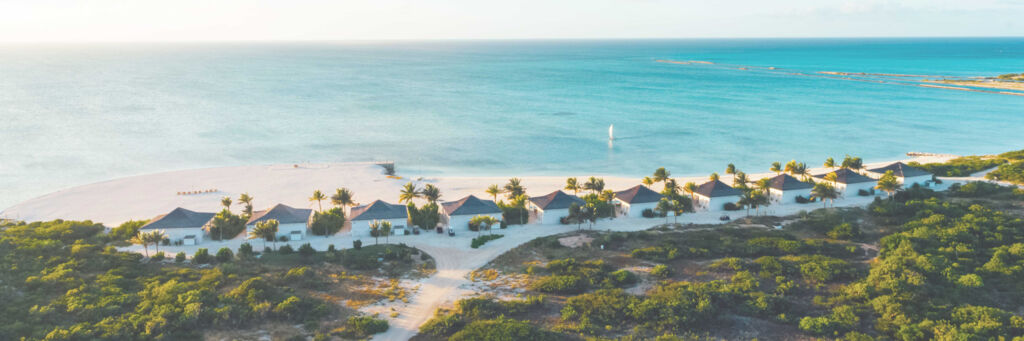 Aerial view of the Ambergris Cay Resort