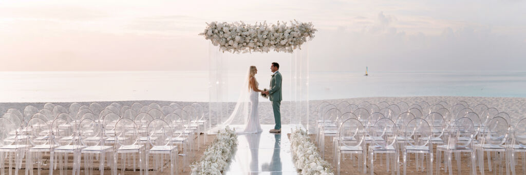 Beach wedding in Turks and Caicos
