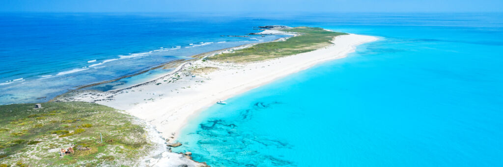 Aerial view of Big Sand Cay