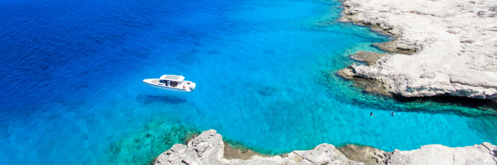 Aerial view of the West Caicos Marine National Park