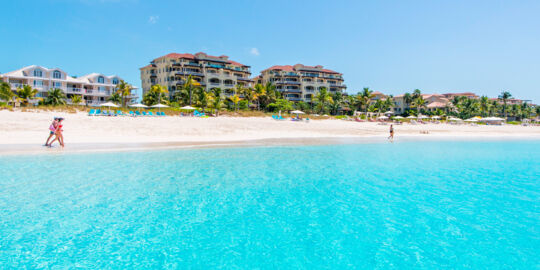 Luxury resorts on the beautiful Grace Bay Beach