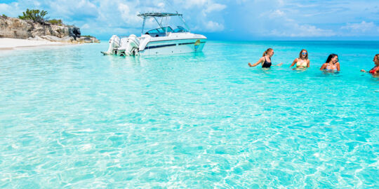 Private boat charter at Water Cay