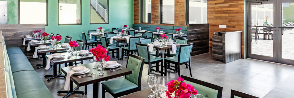 Interior of a restaurant on North Caicos.