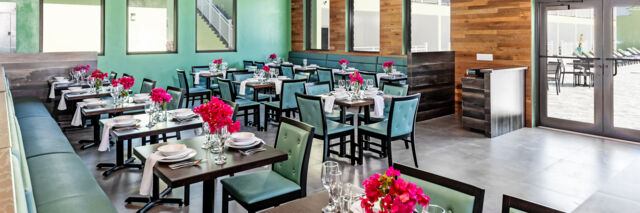 Interior of a restaurant on North Caicos.