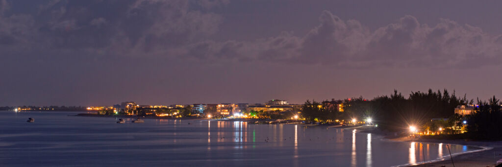 Grace Bay resorts at night