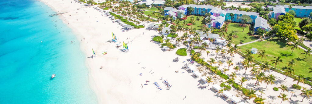 Aerial view of Club Med Resort on Grace Bay