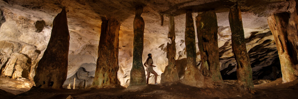 Columns in Conch Bar Caves