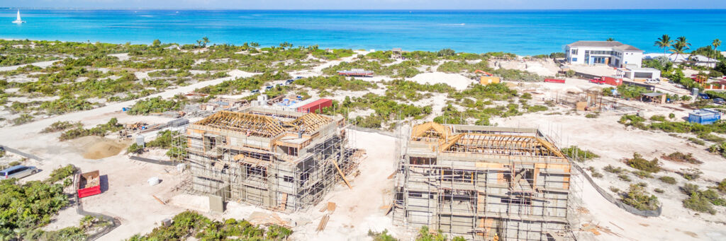 Luxury homes being built in the Turks and Caicos
