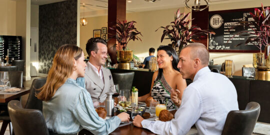 Interior at BLT Steakhouse restaurant in Grace Bay