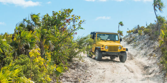 Rental Jeep Wrangler on South Caicos.