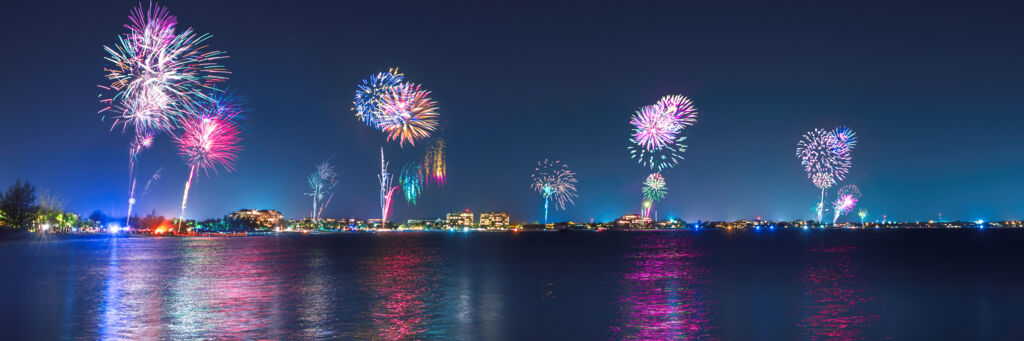 Fireworks over Grace Bay