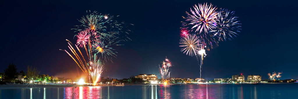 Fireworks over Grace Bay