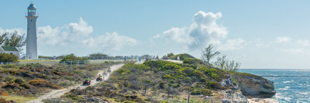 The Grand Turk Lighthouse and coastal path with ATV tour