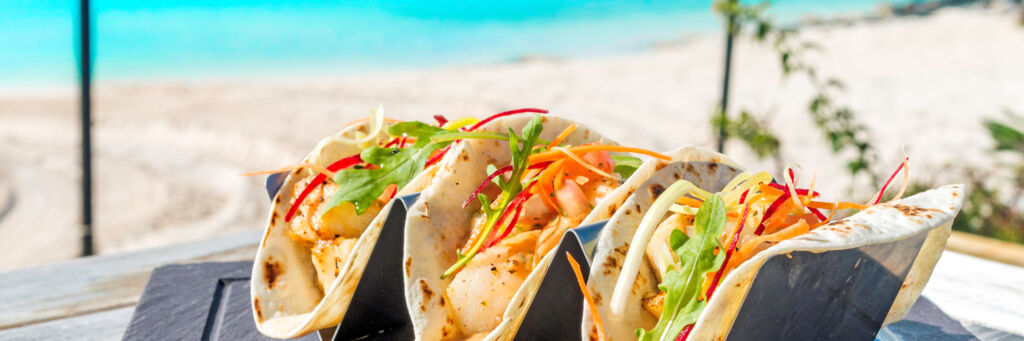 Fish tacos in Turks and Caicos