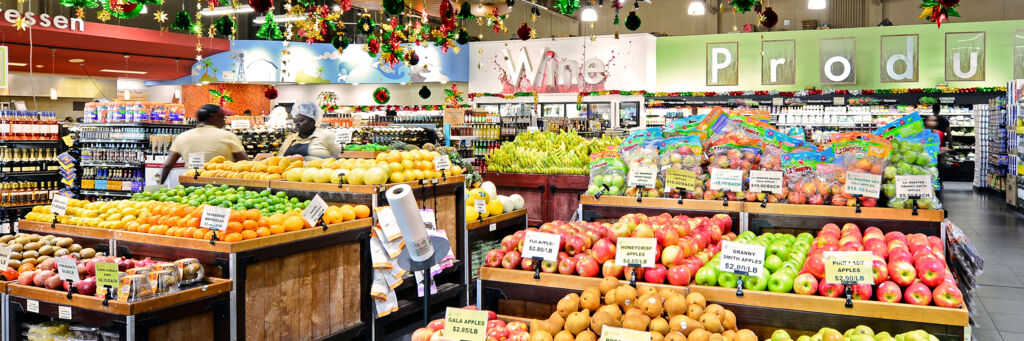 Interior of Graceway Gourmet grocery store in the Turks and Caicos