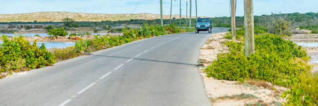 Fourth Street and the salina on South Caicos