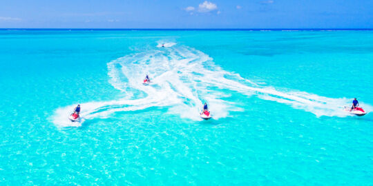Jet skiing in the Turks and Caicos