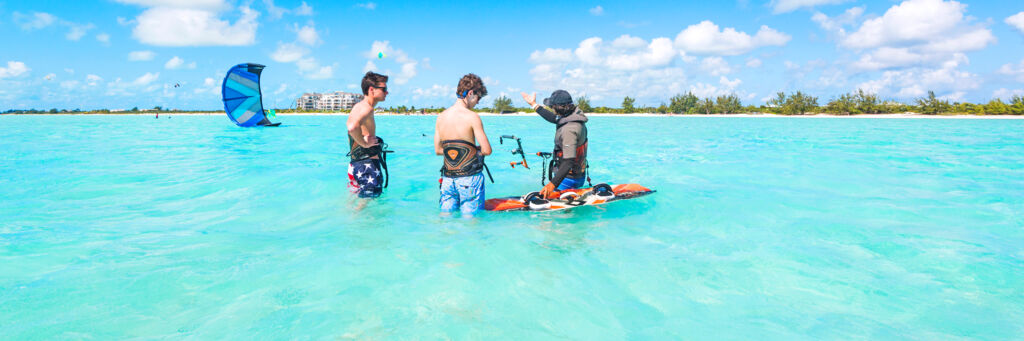 Kiteboarding lessons at Long Bay Beach