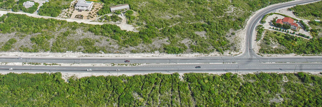 Aerial photo of Leeward Highway and Pratts Road on Providenciales