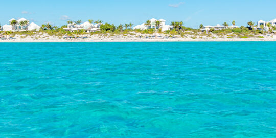 Luxury homes on the beach at Long Bay, Providenciales