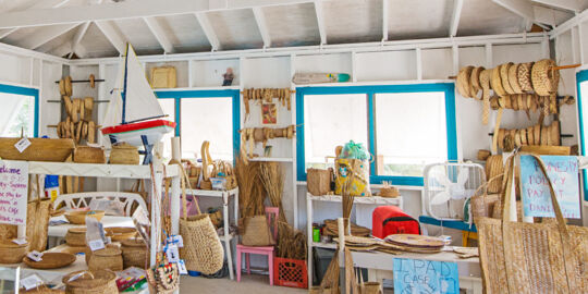 The interior of the Middle Caicos Co-op shop at Conch Bar Village