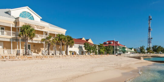 The beachfront Turks and Caicos Islands House of Assembly at Cockburn Town