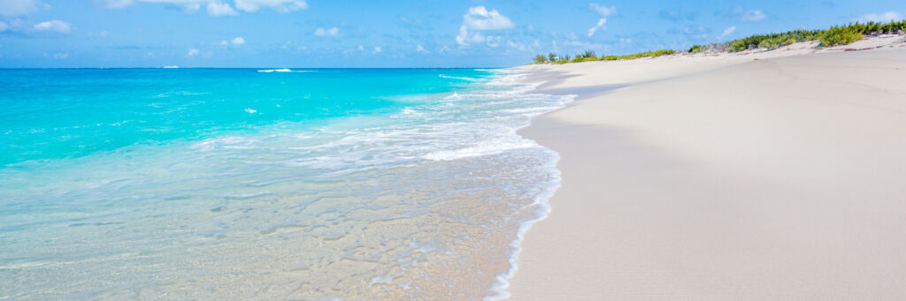 The secluded North Bay Beach and dunes