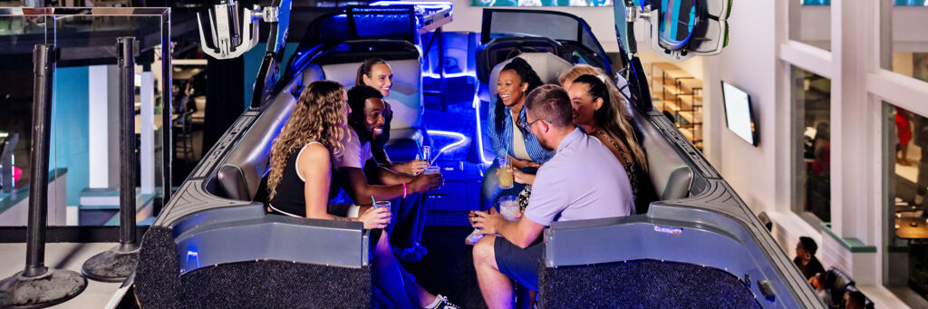 People hanging out in a retrofitted boat in a bar in Turks and Caicos. 