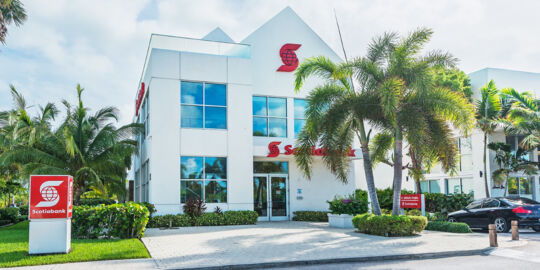 The Scotiabank building in Grace Bay
