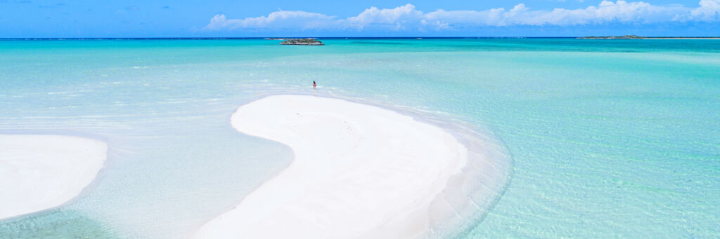 Sand bars in the Turks and Caicos